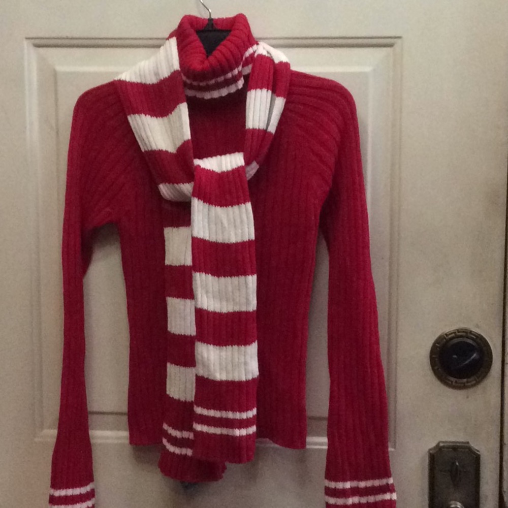 Y2K Girl Planet (Junior) sweater blouse w/ scarf